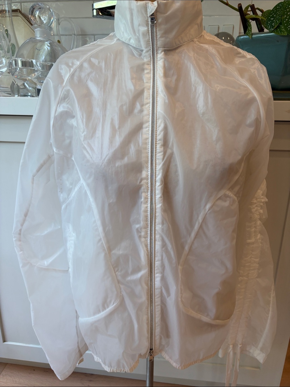 Ralph Lauren RLX Lightweight Semi Sheer White Women's Windbreaker Jacket